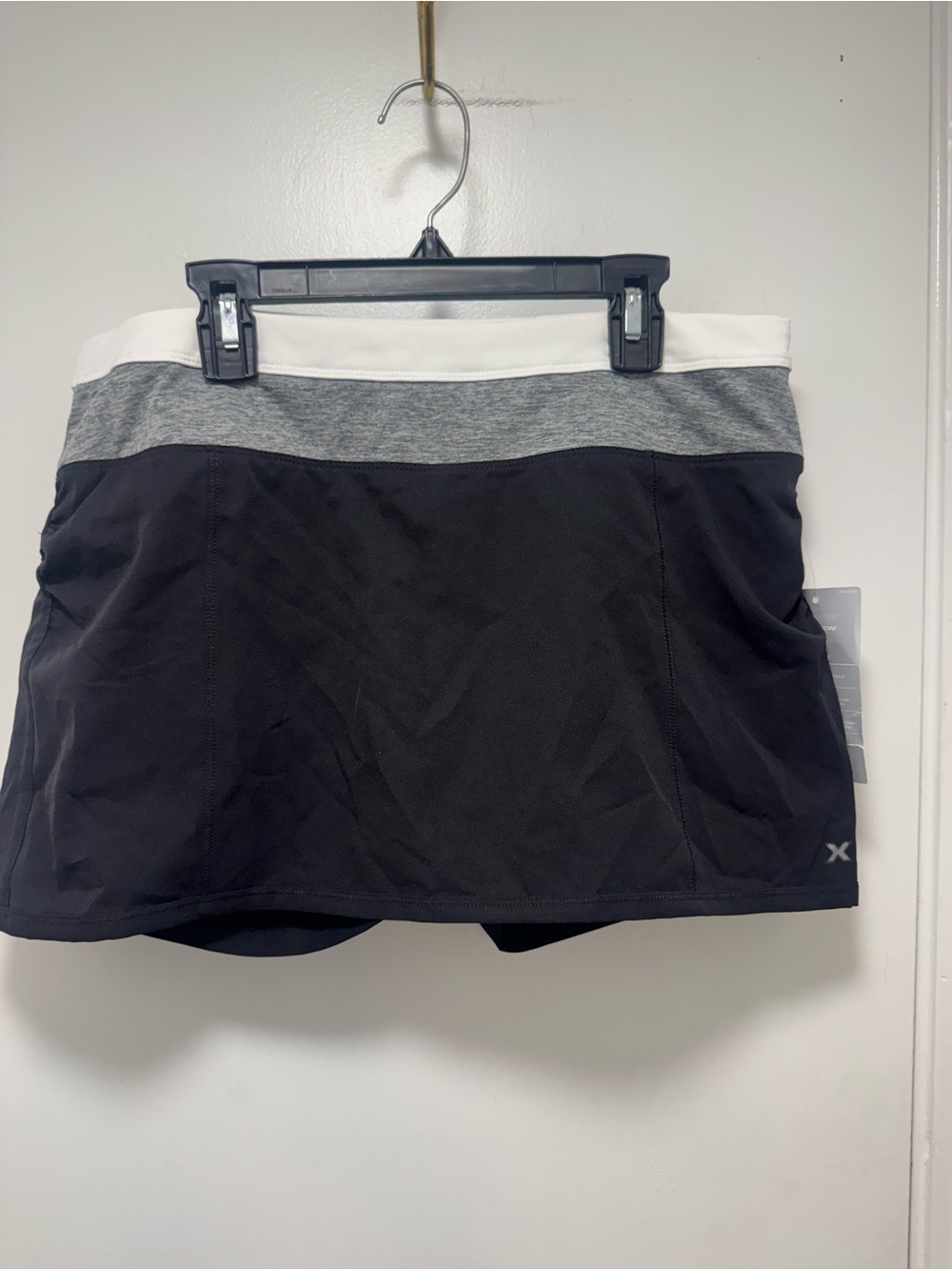 *Black Athletic Skort with Gray & White Waistband
